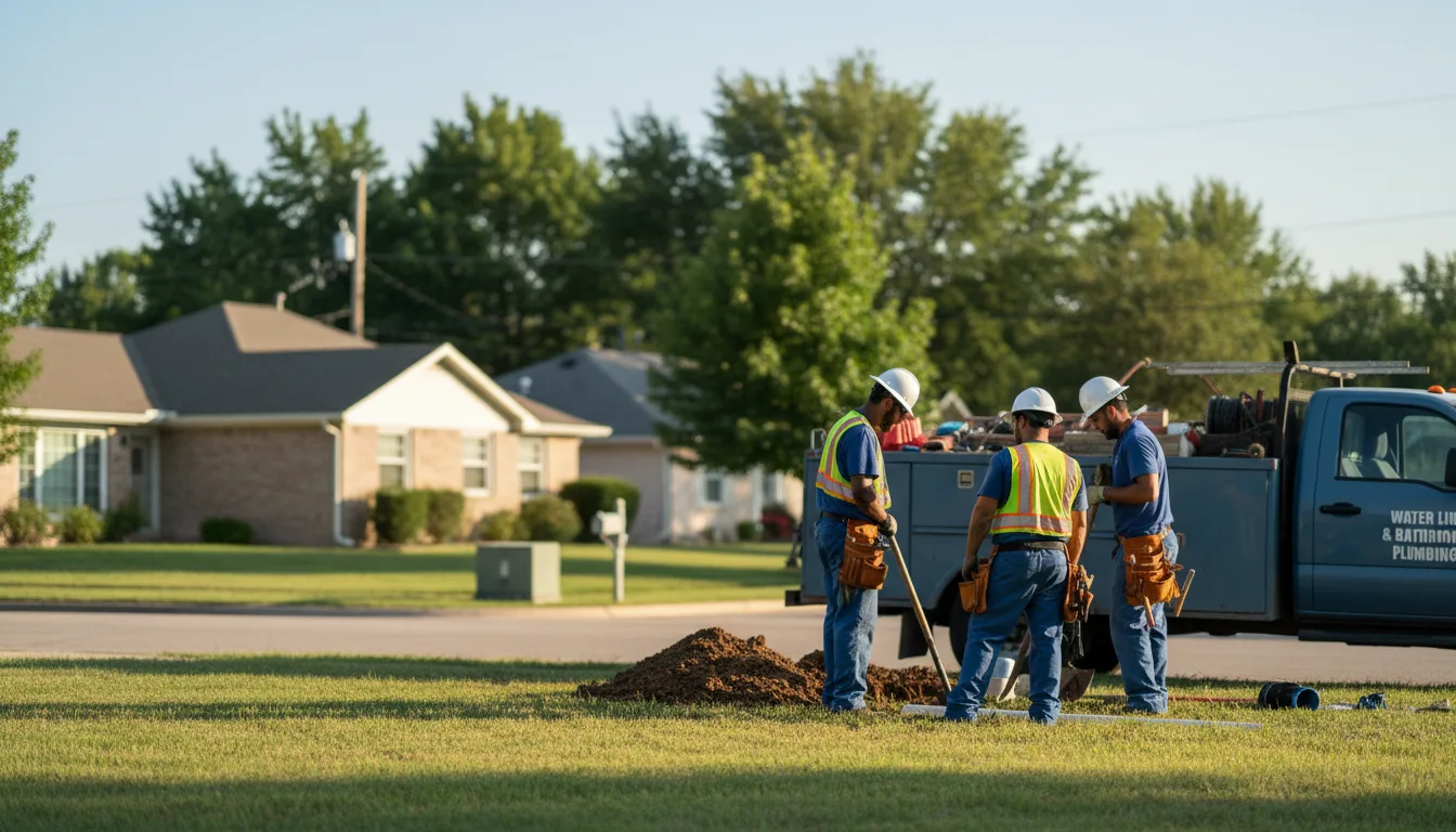 Residential water line and bathroom plumbing service in Parryville, PA
